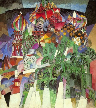  Cathedral Painting - saint basil s cathedral 1913 Aristarkh Vasilevich Lentulov cubism abstract